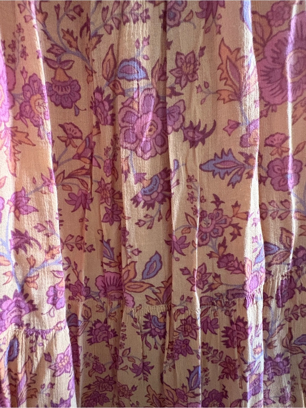 Spell Yellow and Pink Floral Midi Dress - Picture 6 of 8
